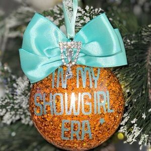 In my Showgirl Era Ornament Orange Glitter Ornament, Holiday Gift, Christmas